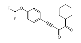 1-cyclohexyl-4-[4-(difluoromethoxy)phenyl]but-3-yne-1,2-dione Structure