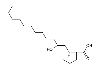 (2R)-2-(2-hydroxydodecylamino)-4-methylpentanoic acid结构式