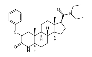N,N-diethyl-3-oxo-2-(phenylthio)-4-aza-5α-androstane-17β-carboxamide结构式