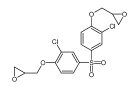 2-[[2-chloro-4-[3-chloro-4-(oxiran-2-ylmethoxy)phenyl]sulfonylphenoxy]methyl]oxirane Structure