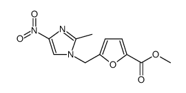 2-Furancarboxylic acid, 5-[(2-methyl-4-nitro-1H-imidazol-1-yl)methyl]-, methyl ester Structure