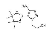 1H-Pyrazole-1-ethanol, 4-amino-5-(4,4,5,5-tetramethyl-1,3,2-dioxaborolan-2-yl) Structure