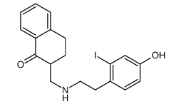 2-(beta-(3-iodo-4-hydroxyphenyl)ethylaminomethyl)tetralone structure