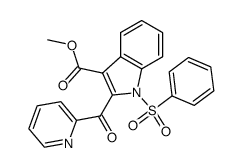1-Benzenesulfonyl-2-(pyridine-2-carbonyl)-1H-indole-3-carboxylic acid methyl ester结构式