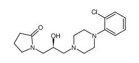 (S)-1-[3-[4-(2-chlorophenyl)piperazin-1-yl]-2-hydroxypropyl]pyrrolidin-2-one结构式