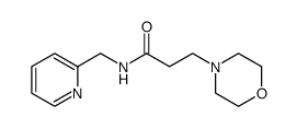 3-morpholin-4-yl-N-pyridin-2-ylmethyl-propionamide结构式
