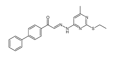 biphenyl-4-yl-oxo-acetaldehyde (2-ethylsulfanyl-6-methyl-pyrimidin-4-yl)-hydrazone结构式