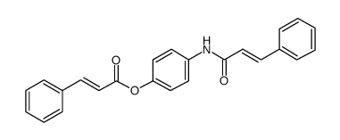 (E)-3-phenylacrylic acid 4-[(E)-(3-phenylacryloyl)amino]phenyl ester Structure
