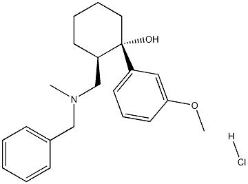 cis-(+/-)-2-[(N-Benzyl-N-methyl)aminomethyl]-1-(3-methoxyphenyl)cyclohexanol, Hydrochloride Structure