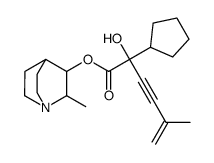 (2-methyl-1-azabicyclo[2.2.2]octan-3-yl) 2-cyclopentyl-2-hydroxy-5-methylhex-5-en-3-ynoate结构式