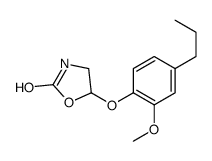 5-(2-Methoxy-4-propylphenoxy)-1,3-oxazolidin-2-one结构式