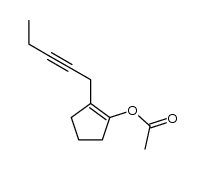 2-(pent-2-yn-1-yl)cyclopent-1-en-1-yl acetate Structure