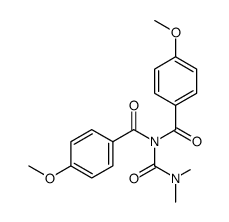 N-(dimethylcarbamoyl)-4-methoxy-N-(4-methoxybenzoyl)benzamide结构式