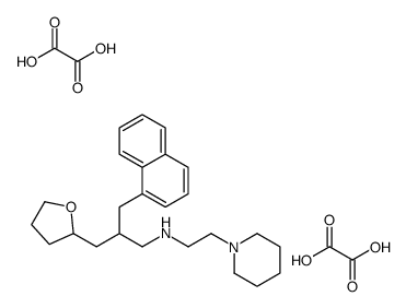 2-hydroxy-2-oxoacetate,[2-(naphthalen-1-ylmethyl)-3-(oxolan-2-yl)propyl]-(2-piperidin-1-ium-1-ylethyl)azanium Structure