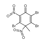 2,3,5-tribromo-4-methyl-4,6-dinitrocyclohexa-2,5-dienone结构式