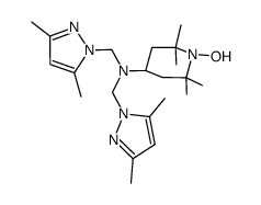 bis-((3,5-dimethyl-1-pyrazolyl)methyl)(2,2,6,6-tetramethyl-1-oxy-4-piperidinyl)amine结构式