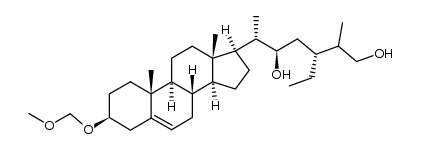 (3R,5R,6S)-3-ethyl-6-((3S,8S,9S,10R,13S,14S,17R)-3-(methoxymethoxy)-10,13-dimethyl-2,3,4,7,8,9,10,11,12,13,14,15,16,17-tetradecahydro-1H-cyclopenta[a]phenanthren-17-yl)-2-methylheptane-1,5-diol结构式