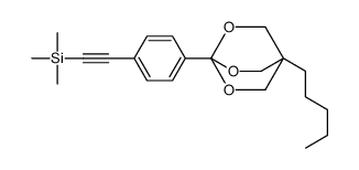 ((4-(4-Pentyl-2,6,7-trioxabicyclo(2.2.2)oct-1-yl)phenyl)ethynyl)trimet hylsilane结构式