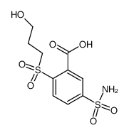 4-(3-hydroxypropylsulfonyl)-3-carboxybenzenesulfonamide结构式