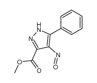 4-nitroso-5-phenyl-1(2)H-pyrazole-3-carboxylic acid methyl ester结构式