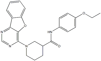 1-([1]benzofuro[3,2-d]pyrimidin-4-yl)-N-(4-ethoxyphenyl)piperidine-3-carboxamide结构式