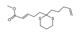 methyl 5-(2-pent-4-enyl-1,3-dithian-2-yl)pent-2-enoate结构式