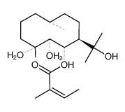 4ξ,5ξ,11-trihydroxygermacran-6-yl (Z)-2-methylbut-2-enoate结构式