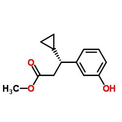 (βR)-β-Cyclopropyl-3-hydroxybenzenepropanoic Acid Methyl Ester Structure