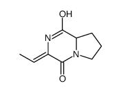 Pyrrolo[1,2-a]pyrazine-1,4-dione, 3-ethylidenehexahydro-, (3Z,8aS)- (9CI) Structure