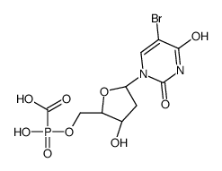 5-Bromo-5'-O-[carboxy(hydroxy)phosphoryl]-2'-deoxyuridine结构式