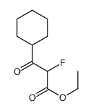 Cyclohexanepropanoic acid, alpha-fluoro-beta-oxo-, ethyl ester (9CI) structure