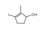 3-iodo-2-methylcyclopent-2-en-1-ol结构式