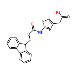 (2-{[(9H-Fluoren-9-ylmethoxy)carbonyl]amino}-1,3-thiazol-4-yl)acetic acid结构式