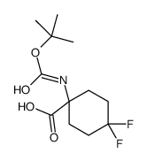 1-tert-butoxycarbonylamino-4,4-difluoro-cyclohexanecarboxylic acid结构式