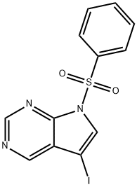5-Iodo-7-(phenylsulfonyl)-7H-Pyrrolo[2,3-d]pyrimidine Structure