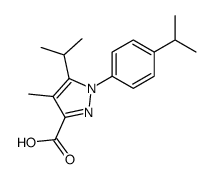 4-methyl-5-propan-2-yl-1-(4-propan-2-ylphenyl)pyrazole-3-carboxylic acid Structure