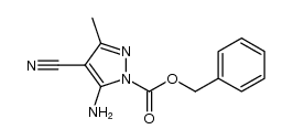 benzyl 5-amino-4-cyano-3-methyl-1H-pyrazole-1-carboxylate结构式