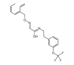 (2E)-2-[(2E,4Z)-2-ethenylhexa-2,4-dienoxy]imino-N-[2-[3-(trifluoromethoxy)phenyl]ethyl]acetamide Structure