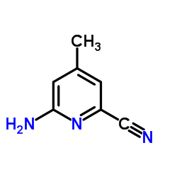 6-amino-4-methyl-pyridine-2-carbonitrile结构式