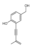 4-(hydroxymethyl)-2-(3-methylbut-3-en-1-ynyl)phenol Structure