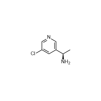 (R)-1-(5-氯吡啶-3-基)乙胺结构式