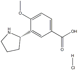 3-((2S)PYRROLIDIN-2-YL)-4-METHOXYBENZOICACIDHCl结构式