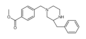 methyl 4-[[(3R)-3-benzylpiperazin-1-yl]methyl]benzoate结构式