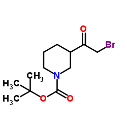 tert-Butyl 3-(2-bromoacetyl)piperidine-1-carboxylate Structure