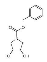 3,4-cis-dihydroxy-pyrrolidine-1-carboxylic acid benzyl ester Structure