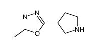 2-methyl-5-pyrrolidin-3-yl-1,3,4-oxadiazole结构式