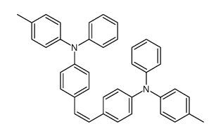 4-methyl-N-[4-[2-[4-(N-(4-methylphenyl)anilino)phenyl]ethenyl]phenyl]-N-phenylaniline结构式