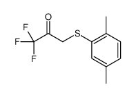 3-(2,5-dimethylphenyl)sulfanyl-1,1,1-trifluoropropan-2-one结构式