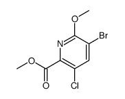 5-溴-3-氯-6-甲氧基吡啶甲酸甲酯结构式