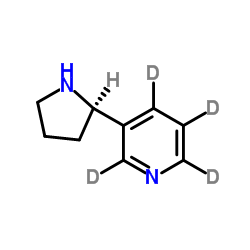 3-[(2R)-2-Pyrrolidinyl](2H4)pyridine Structure